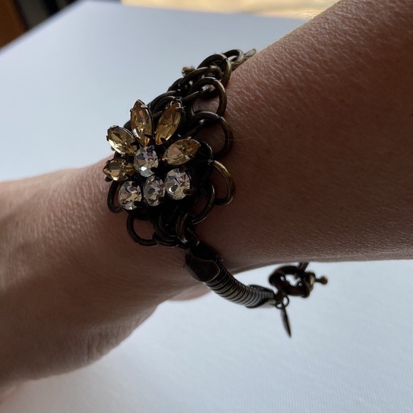 J Crew Rhinestone Mesh Bracelet - Picture 6 of 9